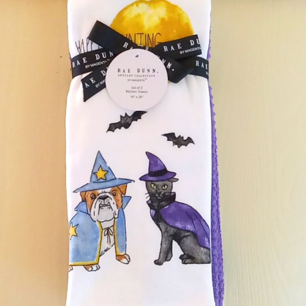 Rae Dunn Halloween Towel Set of 3